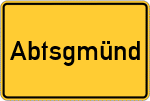 Place name sign Abtsgmünd