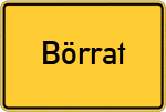 Place name sign Börrat