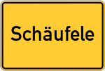 Place name sign Schäufele