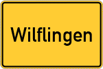 Place name sign Wilflingen