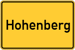 Place name sign Hohenberg