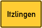 Place name sign Itzlingen