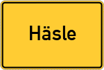 Place name sign Häsle