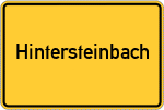 Place name sign Hintersteinbach