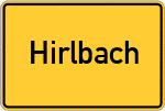 Place name sign Hirlbach