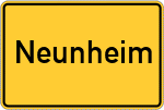 Place name sign Neunheim
