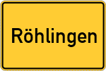 Place name sign Röhlingen