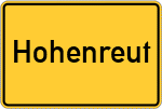 Place name sign Hohenreut