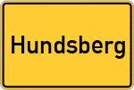 Place name sign Hundsberg