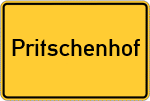 Place name sign Pritschenhof