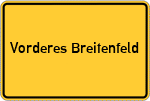 Place name sign Vorderes Breitenfeld