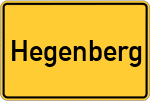 Place name sign Hegenberg