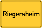 Place name sign Riegersheim