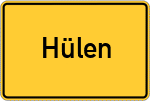 Place name sign Hülen