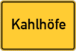 Place name sign Kahlhöfe