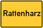 Place name sign Rattenharz