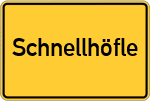 Place name sign Schnellhöfle