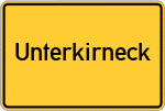 Place name sign Unterkirneck