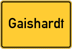 Place name sign Gaishardt