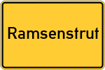 Place name sign Ramsenstrut