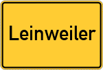 Place name sign Leinweiler