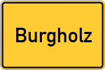 Place name sign Burgholz