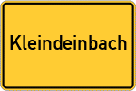 Place name sign Kleindeinbach