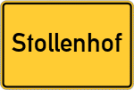 Place name sign Stollenhof