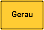 Place name sign Gerau, Ostalbkr
