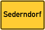 Place name sign Sederndorf