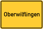 Place name sign Oberwilflingen