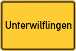 Place name sign Unterwilflingen