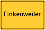 Place name sign Finkenweiler