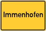 Place name sign Immenhofen