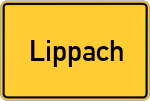 Place name sign Lippach