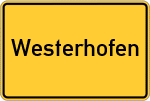 Place name sign Westerhofen