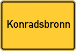 Place name sign Konradsbronn