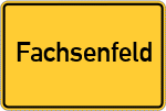 Place name sign Fachsenfeld