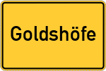 Place name sign Goldshöfe