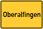 Place name sign Oberalfingen