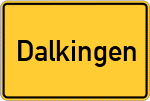 Place name sign Dalkingen