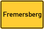 Place name sign Fremersberg