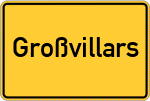 Place name sign Großvillars