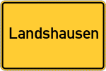 Place name sign Landshausen