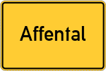 Place name sign Affental