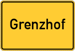 Place name sign Grenzhof