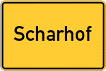 Place name sign Scharhof