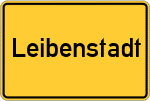 Place name sign Leibenstadt