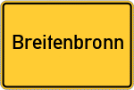 Place name sign Breitenbronn, Baden