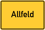 Place name sign Allfeld